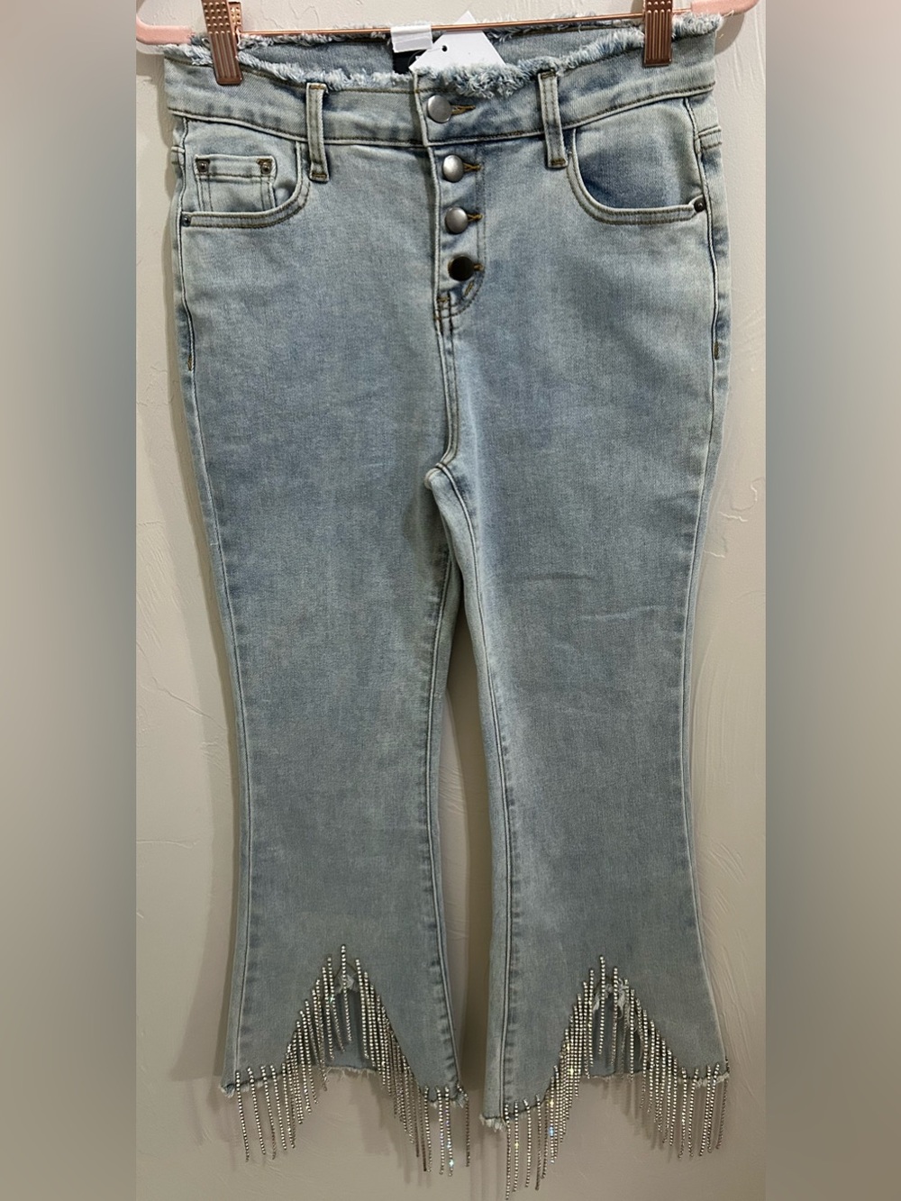 Blue B Boot-Cut Jeans with Stud Embellishments